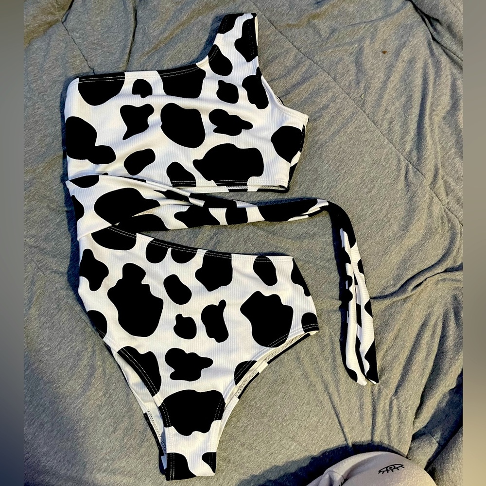 Women’s cow print one piece